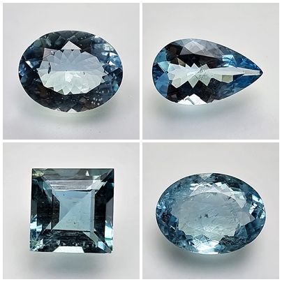 "Aquamarine gemstone: serene blue beauty."






