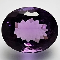 Purple gemstone: Amethyst.
