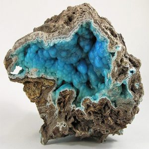 Hemimorphite gemstone in delicate blue-green hues.