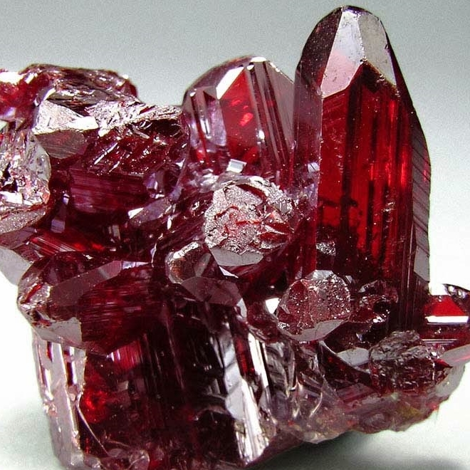 Proustite: Rare red mineral with historical importance for its silver content.