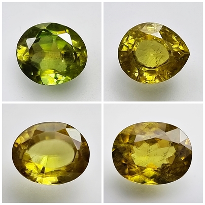Sphene gemstone showcasing exceptional brilliance and vivid flashes of color.