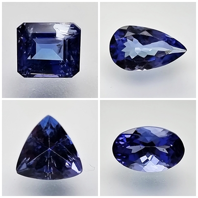 Exquisite tanzanite gemstone with vibrant blue-violet hues.