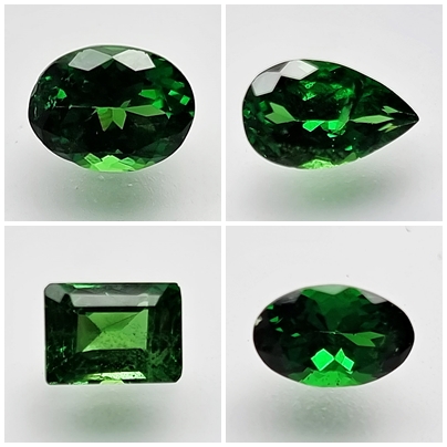 Vivid green tsavorite garnet gemstone.