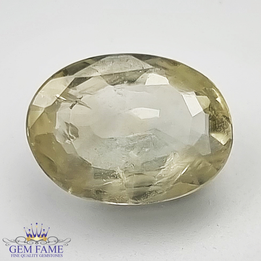 Yellow Sapphire (Pukhraj) 3.13ct Natural Gemstone Ceylon