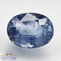 blue sapphire gemstone with a soft, serene blue color