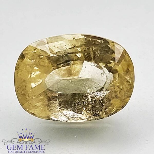 Radiant yellow sapphire gemstone